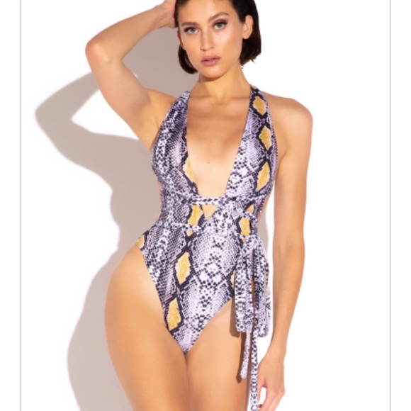 new look snakeskin swimsuit